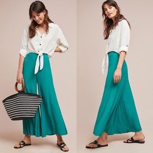 Anthro Ett Twa Green Wide Leg Palazzo Pants 16
